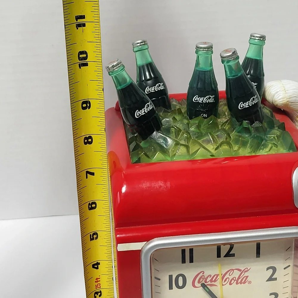 Coca-Cola Polar Bear Soda Cooler Desk Clock and Coin Bank Vintage Advertising*